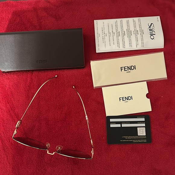 FENDI  63mm Round Sunglasses
GOLD COPPER/ BROWN PINK - Picture 7 of 9